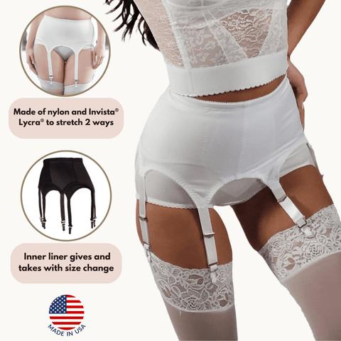 Garter Belt with Six Metal Garters | Moderate Shaping & Tummy Control | Style 72522