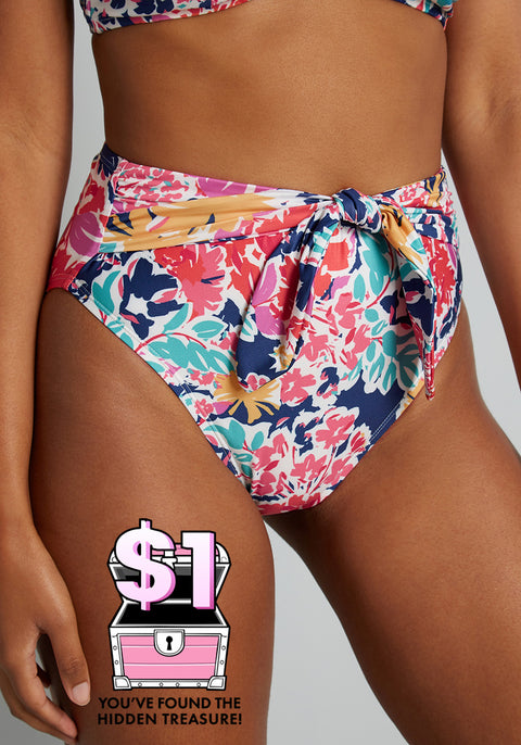 The Cindy High-Waisted Bikini Bottom (Final Sale)