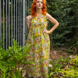 Glam Maxi House Dress in Olive Mushroom