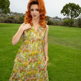Glam Maxi House Dress in Olive Mushroom