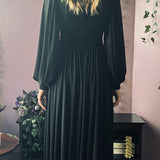 Minerva - Hauntingly Dramatic Mesh Maxi Dress with Built In Shorts