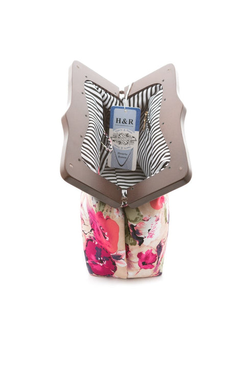 Samantha Floral Wood Clutch Bag