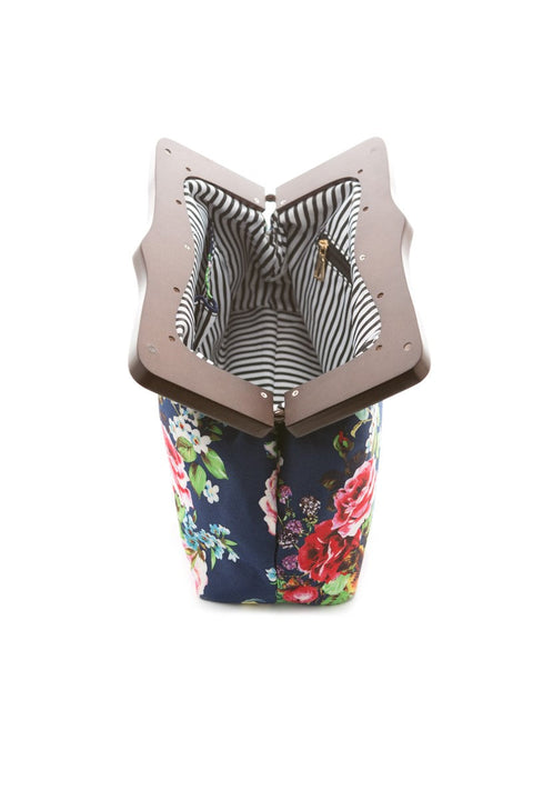 Rose Bouquet Floral Wood Clutch Bag