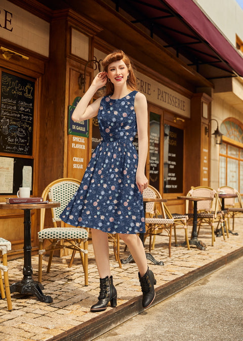 Planets Vintage Dress