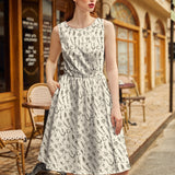 Vintage Style Midi Dress Flower Parts