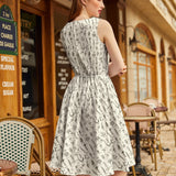 Vintage Style Midi Dress Flower Parts