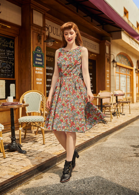 Vintage Style Midi Dress Painted Floral ModCloth Vintage Style Midi Dress Painted Floral ModCloth