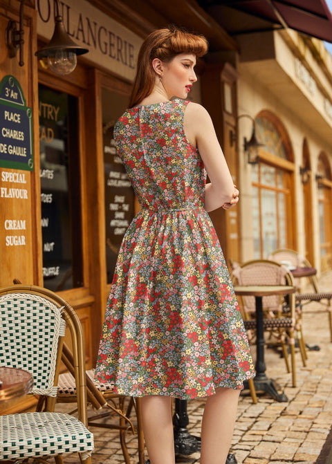 Vintage Style Midi Dress Painted Floral ModCloth Vintage Style Midi Dress Painted Floral ModCloth