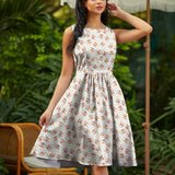 Vintage Style Midi Dress Cows