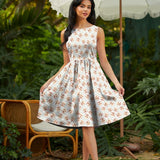 Vintage Style Midi Dress Cows
