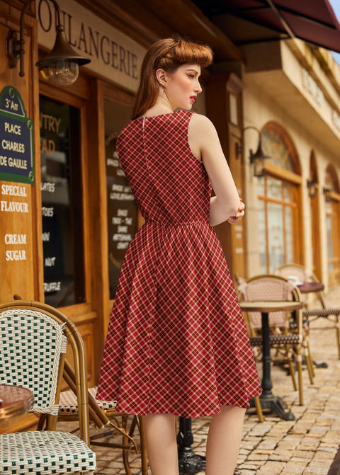 Plaid Vintage Dress, S Plaid Vintage Dress, S
