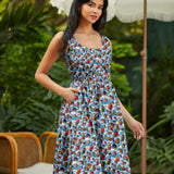 Retro Fit & Flare Dress Hot Air Balloons
