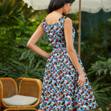Retro Fit & Flare Dress Hot Air Balloons