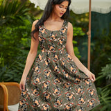 Retro Fit & Flare Dress Badgers
