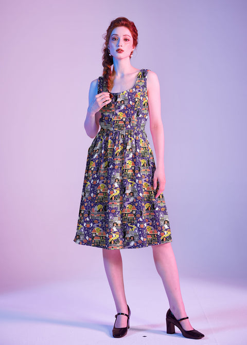 Glow in the Dark Haunted House Fit & Flare Dress
