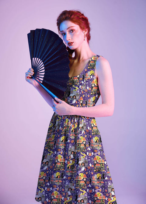 Retro Fit & Flare Dress Glow in the Dark Haunted House – ModCloth