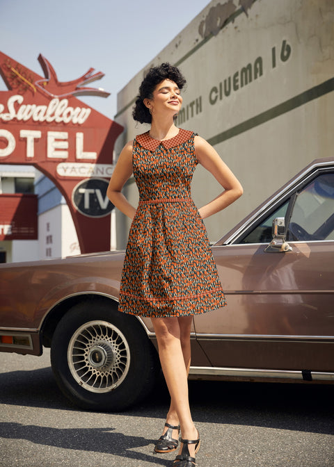 Mushroom Collared Dress | Mod Style Clothing S Mushroom Collared Dress | Mod Style Clothing S
