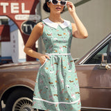 Retro Mod Collared Dress Dogs
