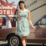 Retro Mod Collared Dress Dogs