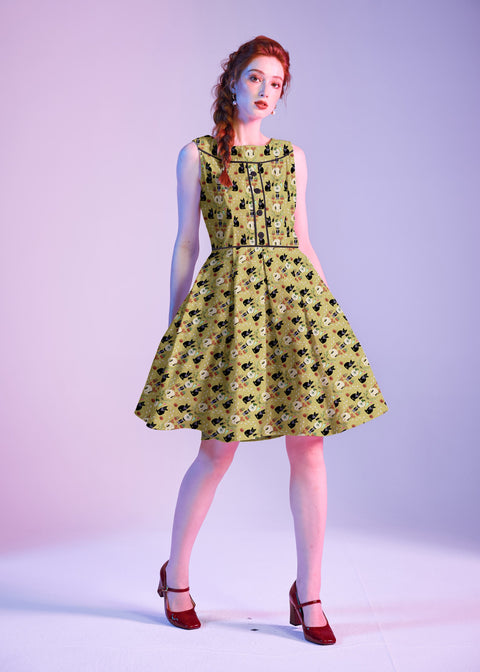 Elizabeth Dress in Mystical Cats