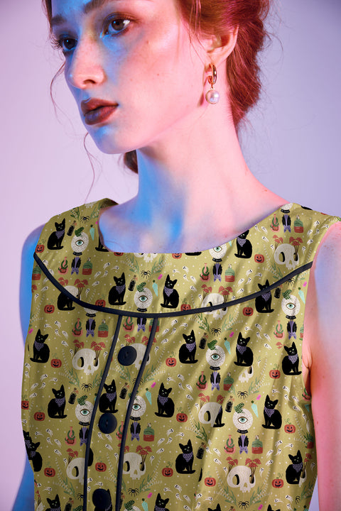 Elizabeth Dress in Mystical Cats