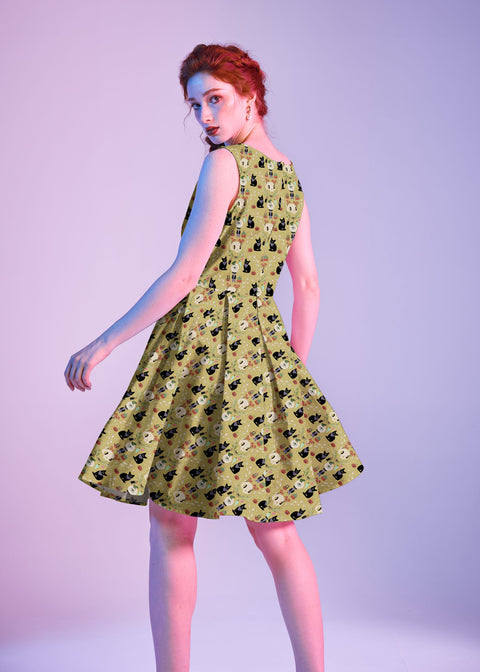 Elizabeth Dress in Mystical Cats