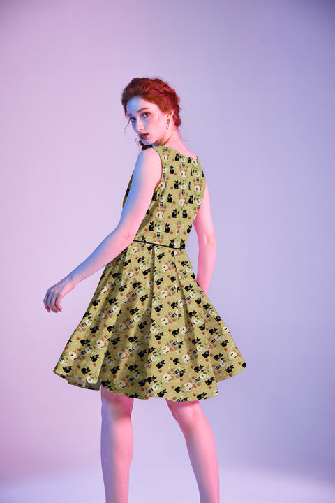 Elizabeth Dress in Mystical Cats