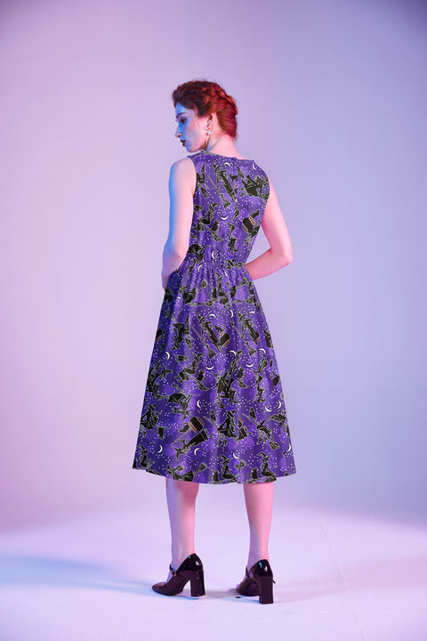 Glow in the Dark Witches Midi Dress