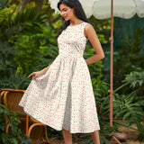 50s Style Cotton Midi Swing Dress - Be Mine