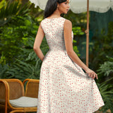 50s Style Cotton Midi Swing Dress - Be Mine