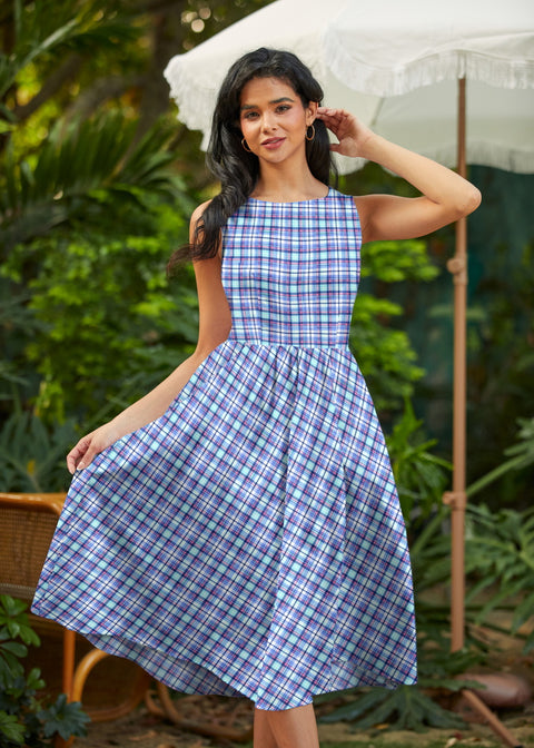 Plaid Midi Dress S Plaid Midi Dress S
