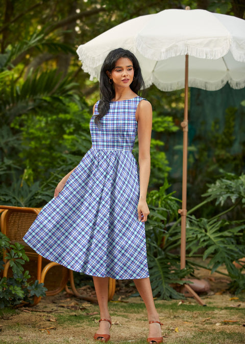 Plaid Midi Dress S Plaid Midi Dress S