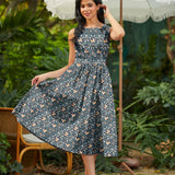 Vintage Style Midi Dress Deer