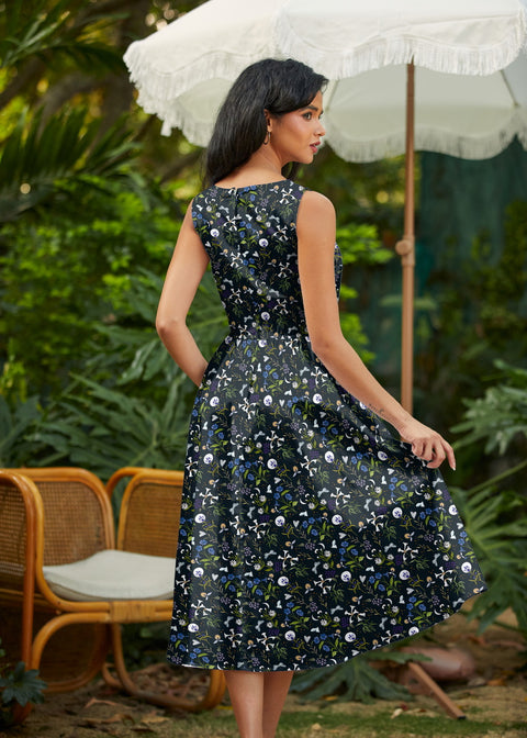 Vintage Style Midi Dress Firefly