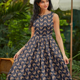 Vintage Style Midi Dress Moths
