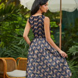 Vintage Style Midi Dress Moths