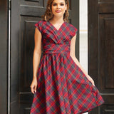 Red Plaid Greta Dress