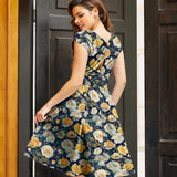 Midnight Floral Greta Dress
