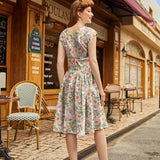 Greta Surplice Dress Pink Floral