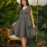 Greta Surplice Dress Moth