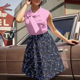 Glow in the Dark Constellations A-line Skirt