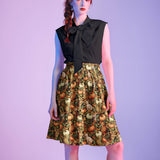 Vintage Style Bow Top in Black
