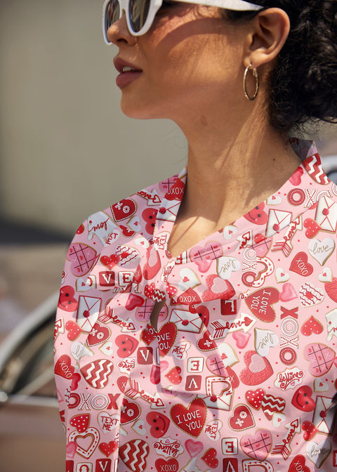 Vintage Style Bow Top in XOXO