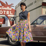 Vintage Style Bow Top in Anchor Print