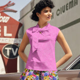 Vintage Style Bow Top Pretty in Pink
