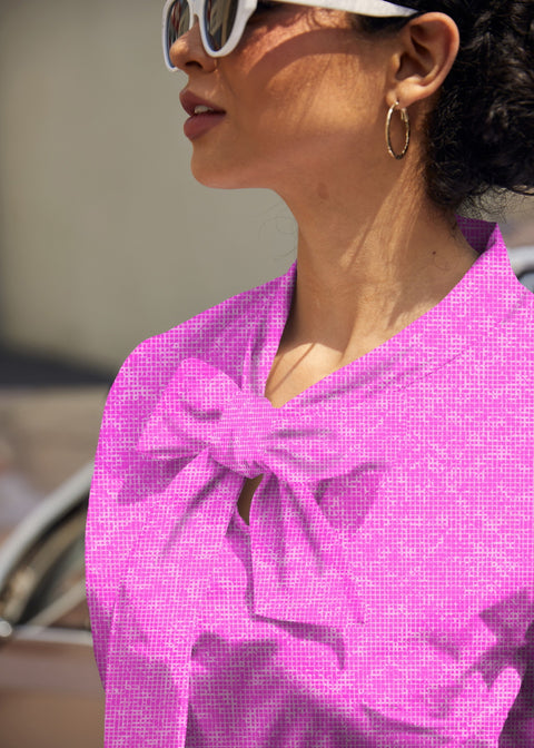 Vintage Style Bow Top Pretty in Pink