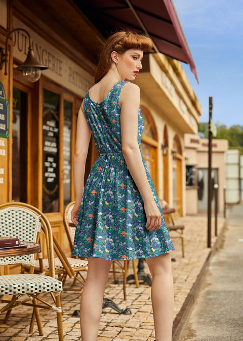 retro fitted dress Retro Fit & Flare Dress Glow in the Dark Constellations