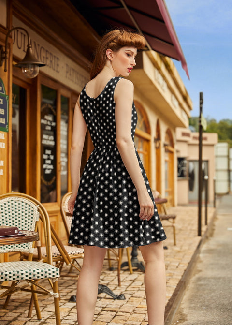 Starburst Shorter Length Fit & Flare Dress