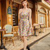 Shorter Length Retro Fit & Flare Dress Bunnies