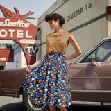 Doris 100% Cotton Skirt - Space